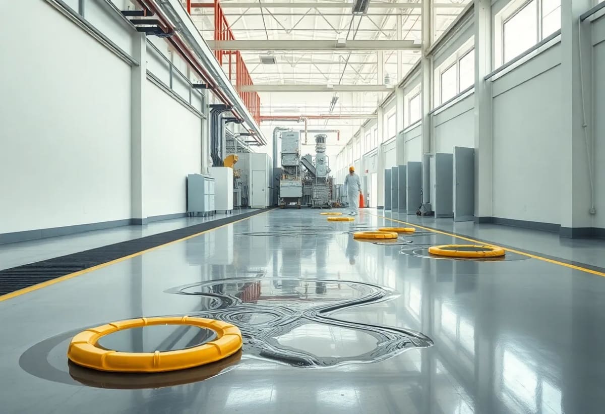 공장 바닥 기름 제거 엠보 패드 도입기