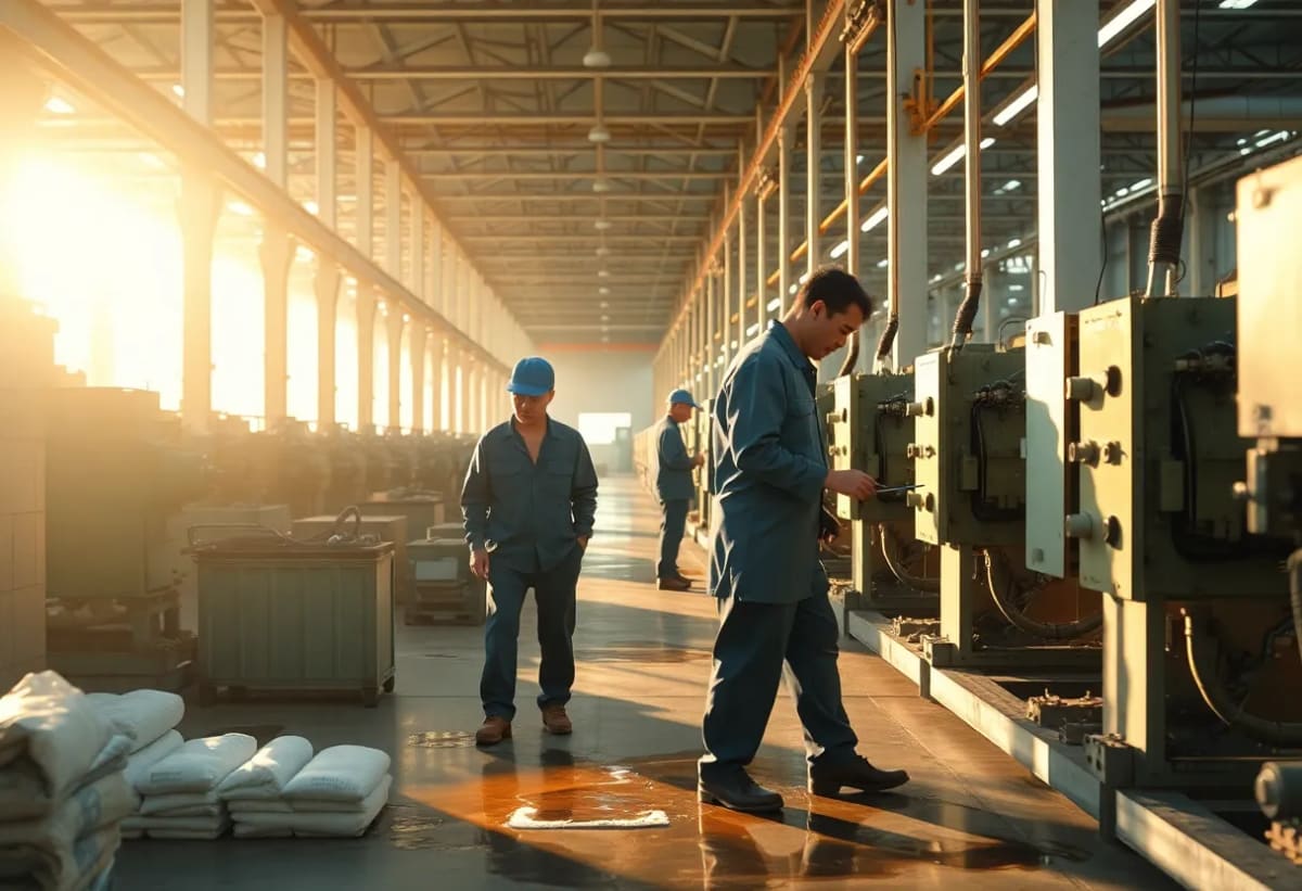 공장 안전을 위한 엠보형 흡착재 패드 효과 분석