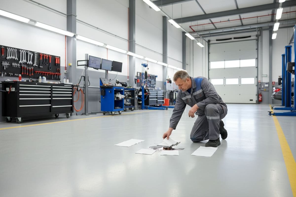 엠보 패드 사용한 정비소 청소 4단계 방법 안내