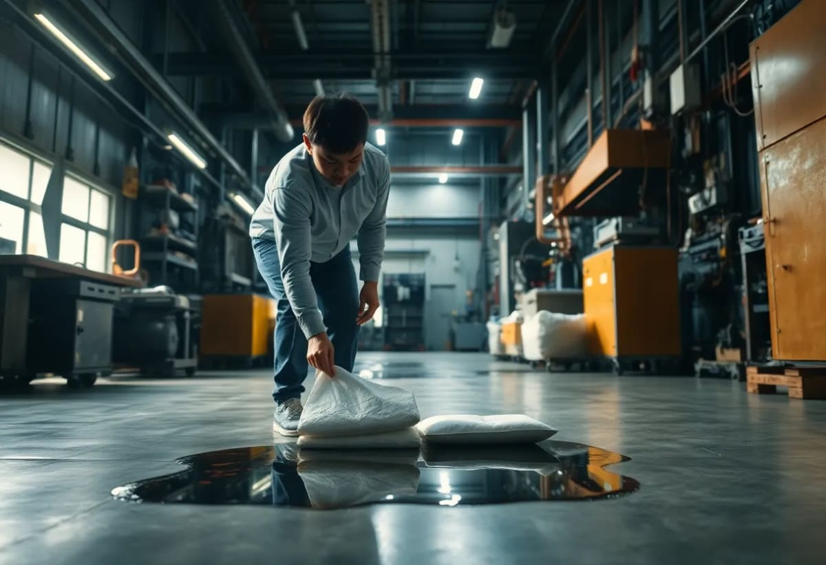 공장 바닥 기름때 제거 유흡착재 활용법 총정리