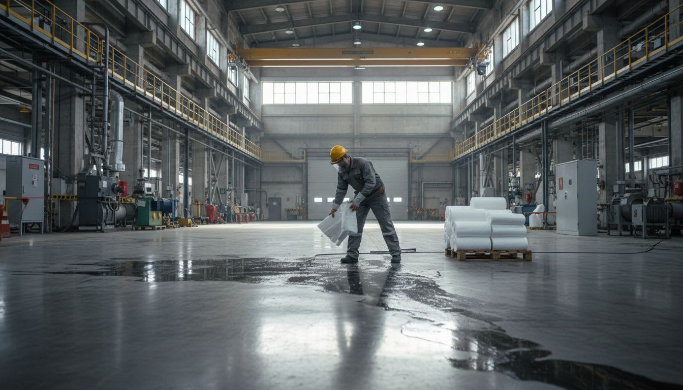 기름 유출 공장 유흡착재로 환경 복구 비용 절감한 실제 사례