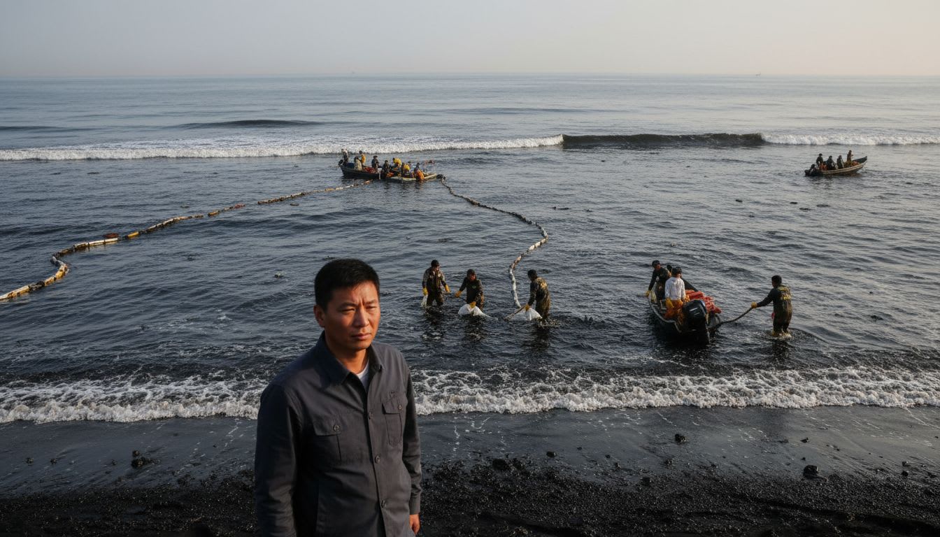 해양 유출 현장 절망 속에서 찾은 유흡착재의 희망 여정