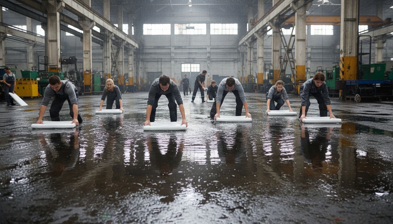 장마철 공장 기름 고민 부러바 유흡착제로 끝낸 우리 공장의 변화 이야기